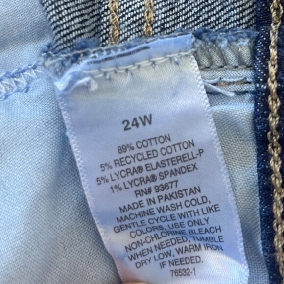 A.n.a Womens Mid-Rise Skinny Jeans Size 24W Dark Blue New Denim - Picture 8 of 12